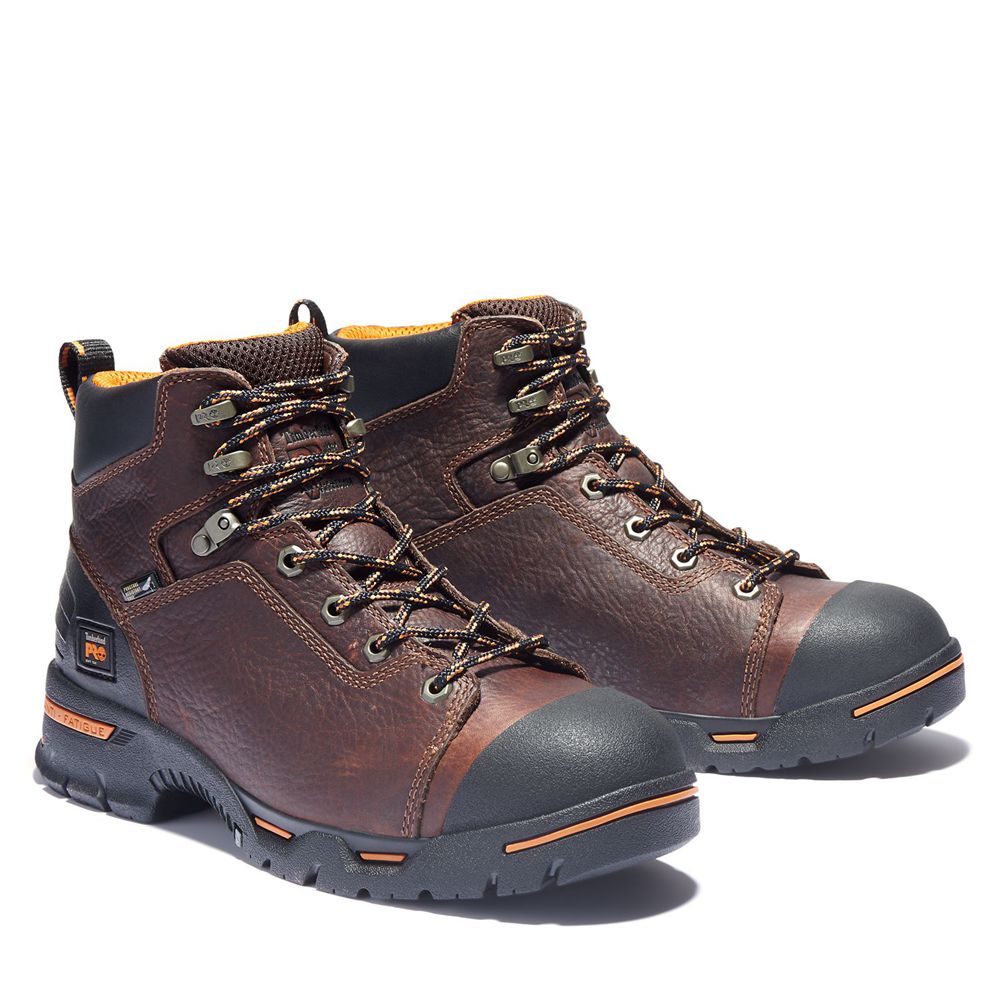 Bocanci De Muncă Timberland Barbati Maro - Pro® Endurance 6\" Soft Toe - Romania - TGNJKH790